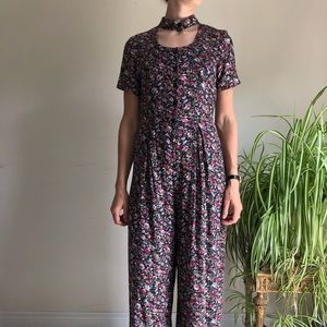 90s Floral Jumper with choker